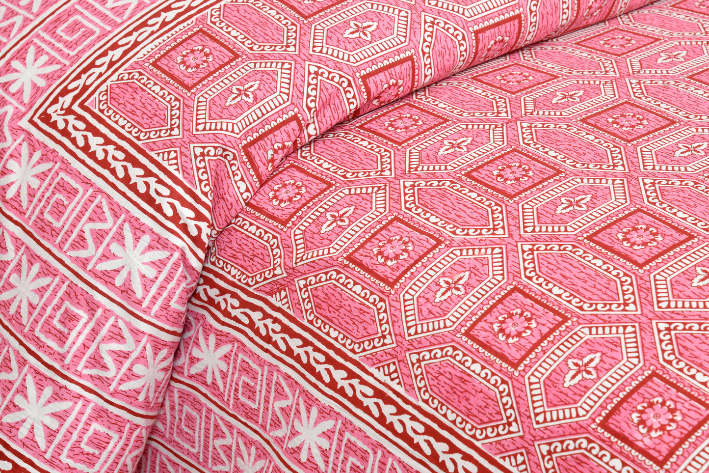 King Cotton Geometric Pink Serenity