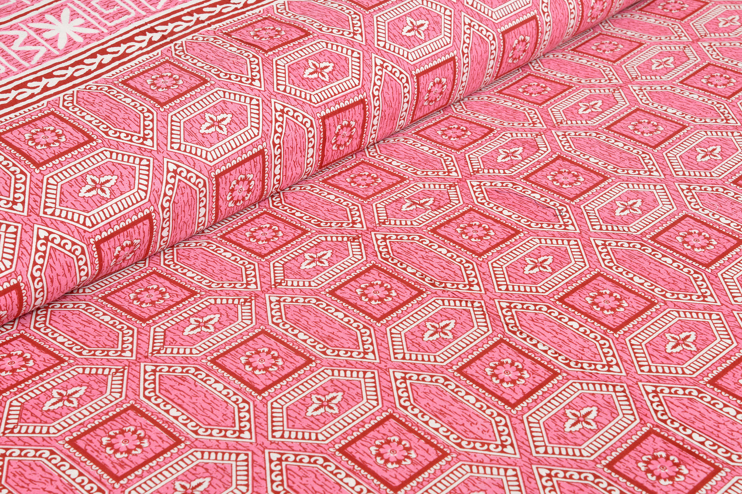 King Cotton Geometric Pink Serenity