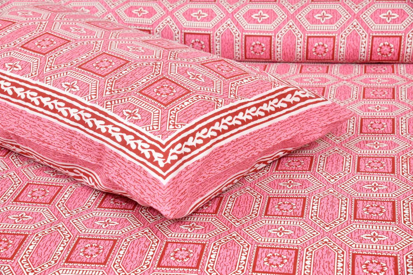 King Cotton Geometric Pink Serenity