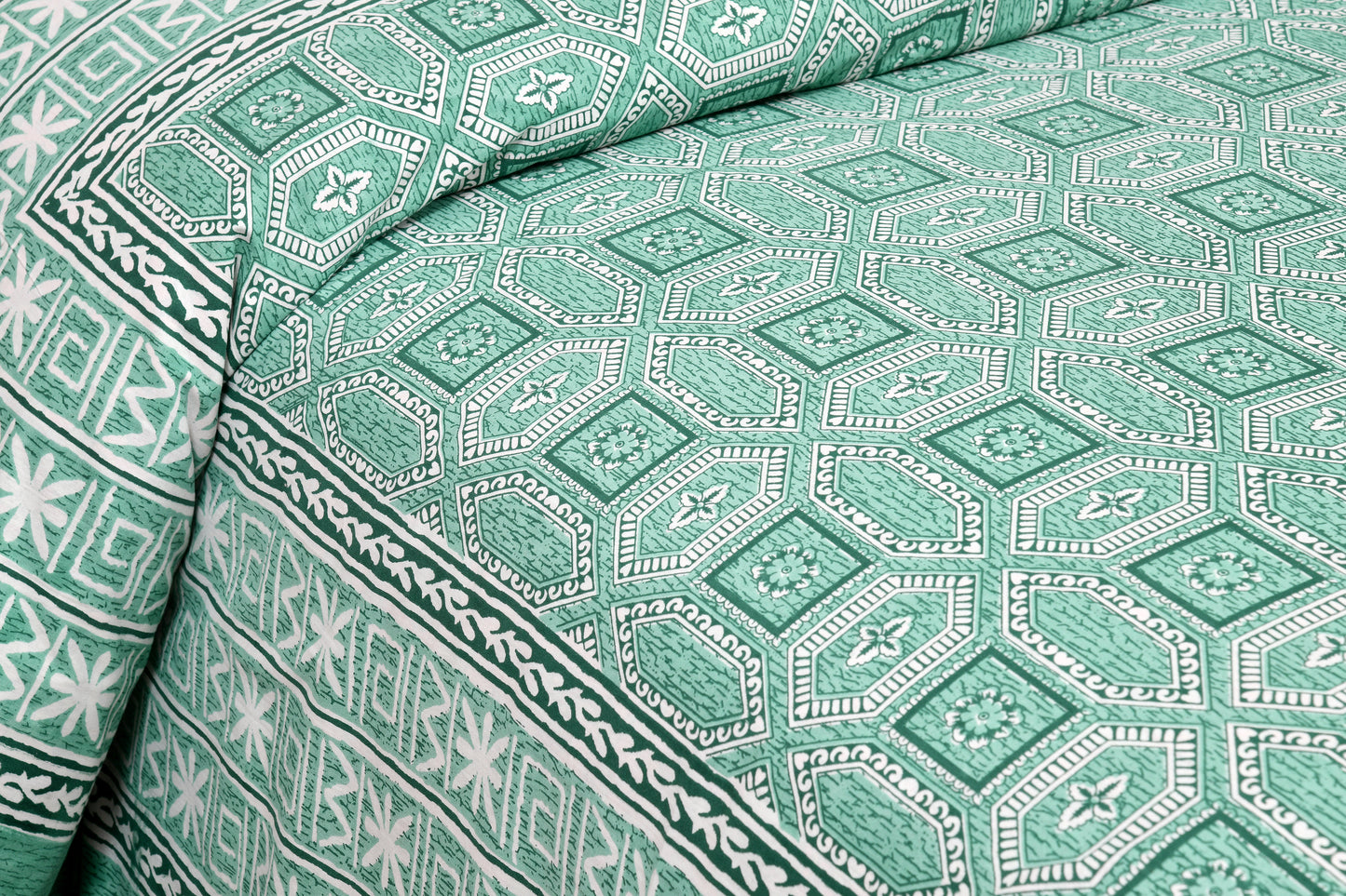 King Cotton Geometric Aqua Serenity