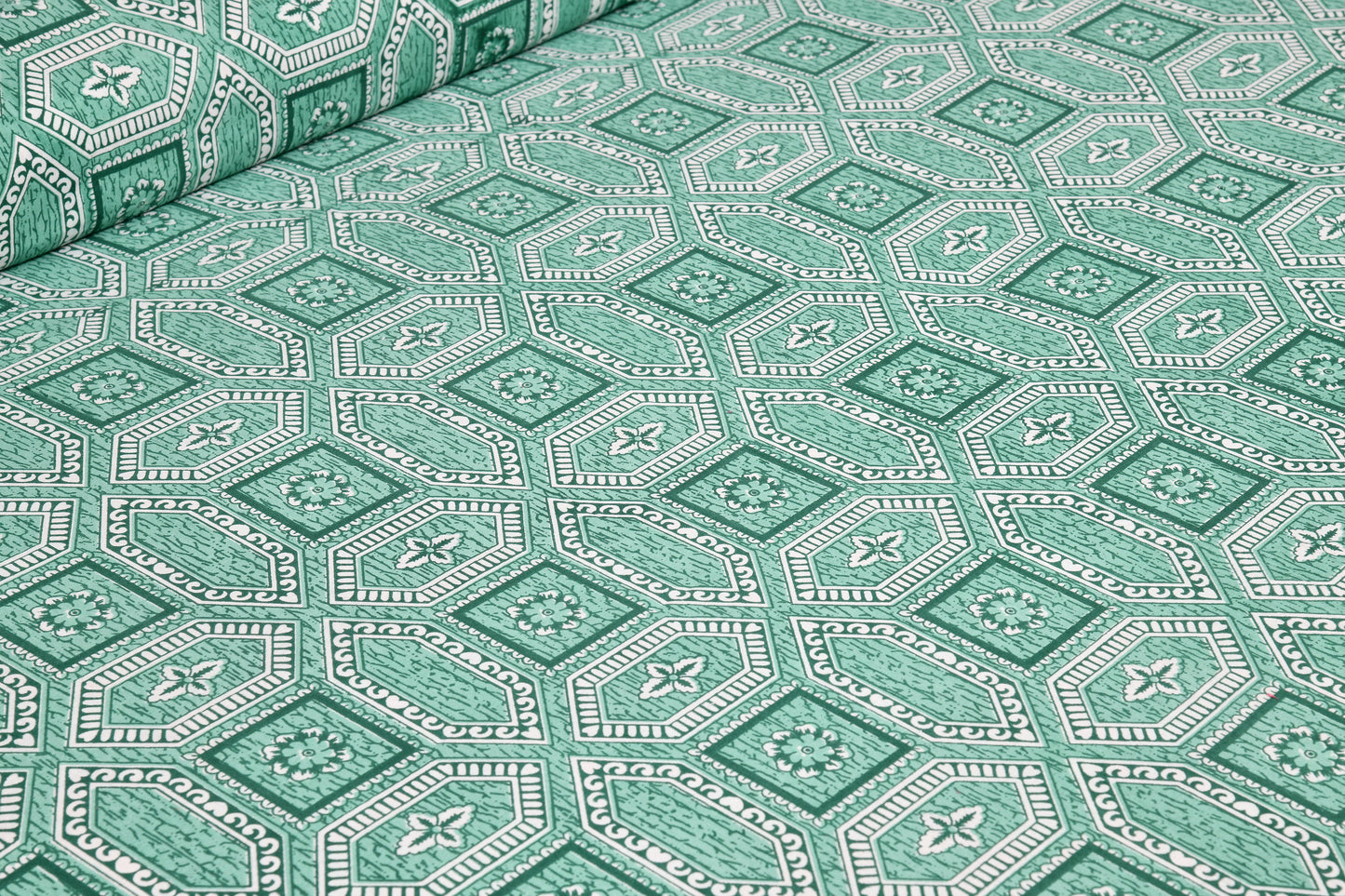 King Cotton Geometric Aqua Serenity