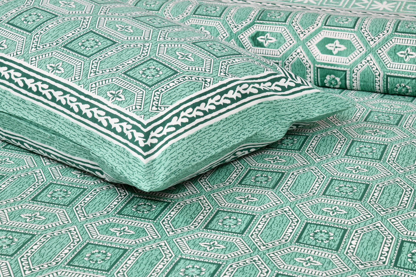 King Cotton Geometric Aqua Serenity