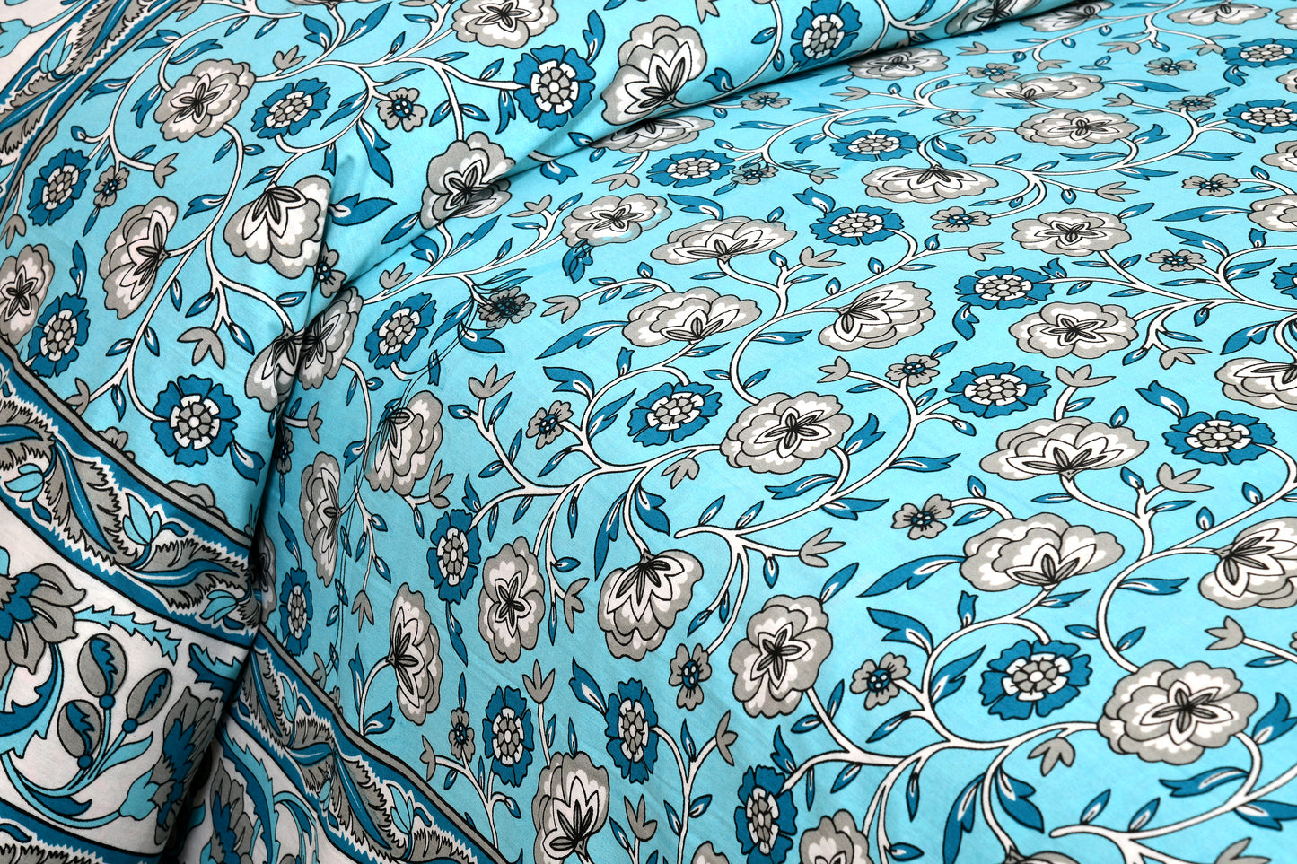 King Cotton Blooming Aqua Floral