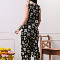 Black Batik Farshi Salwar Set