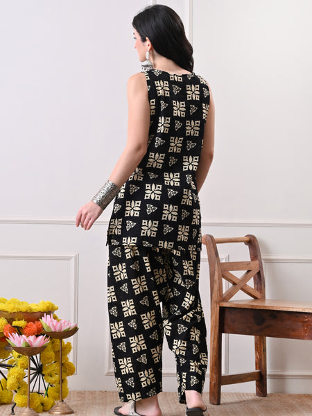 Black Batik Farshi Salwar Set