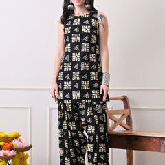 Black Batik Farshi Salwar Set