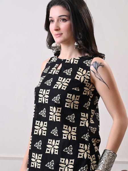 Black Batik Farshi Salwar Set