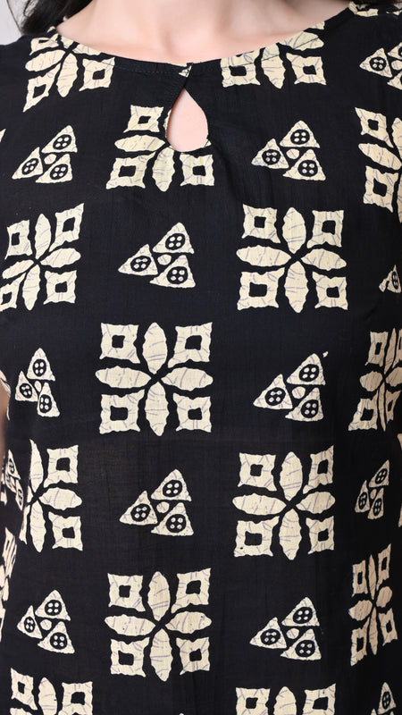 Black Batik Farshi Salwar Set
