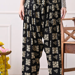 Black Batik Farshi Salwar Set