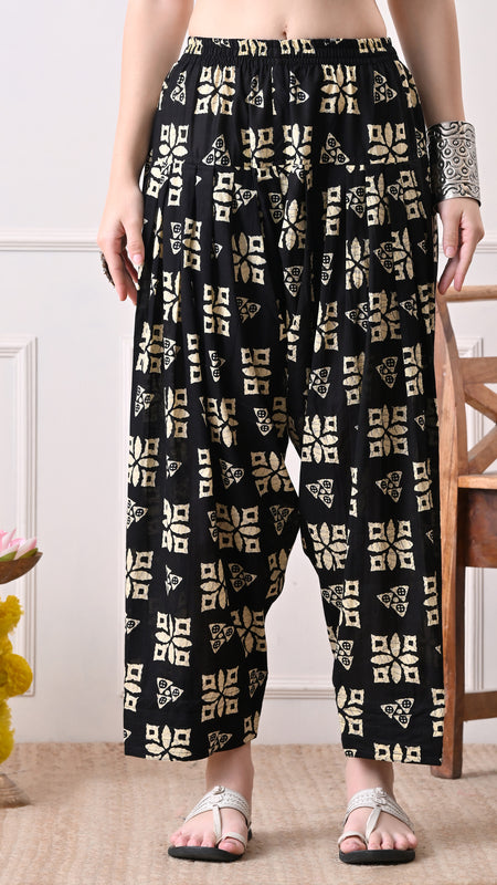 Black Batik Farshi Salwar Set
