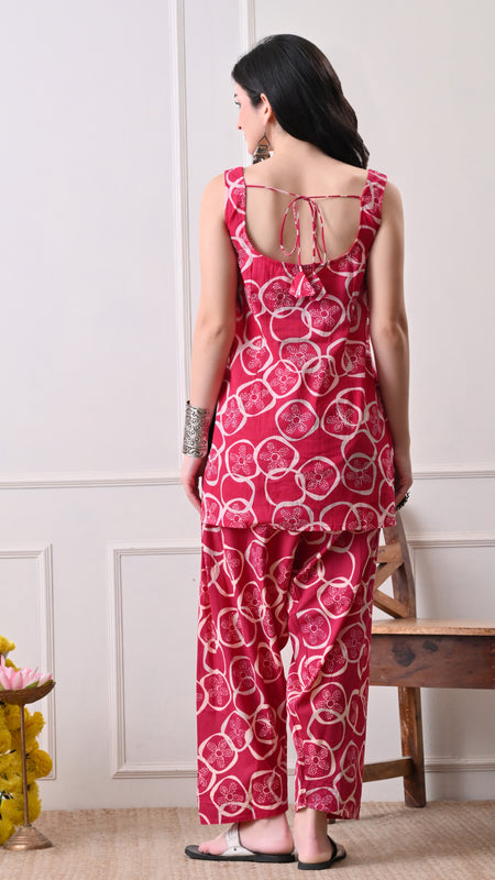 Pink Circle Farshi Salwar Set
