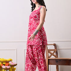 Pink Circle Farshi Salwar Set