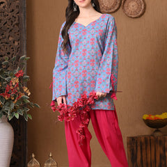 Powder Blue Jaal Farshi Salwar Set