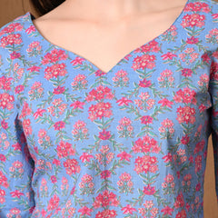 Powder Blue Jaal Farshi Salwar Set