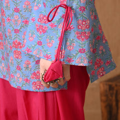 Powder Blue Jaal Farshi Salwar Set