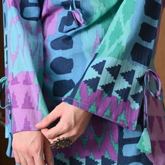 Blue Geometric Top