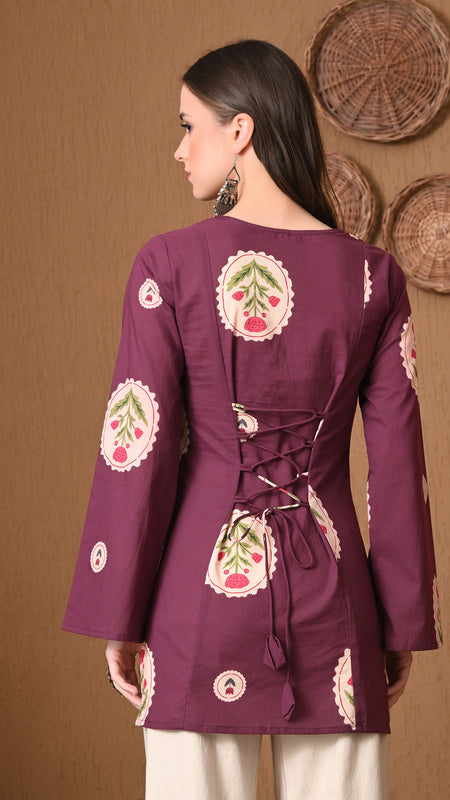 Wine Circle Flower Top