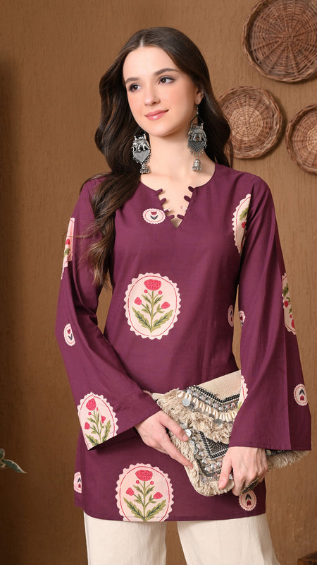 Wine Circle Flower Top