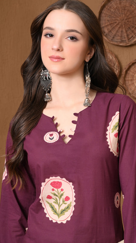 Wine Circle Flower Top