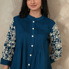 Blue Embroidery Co-ords