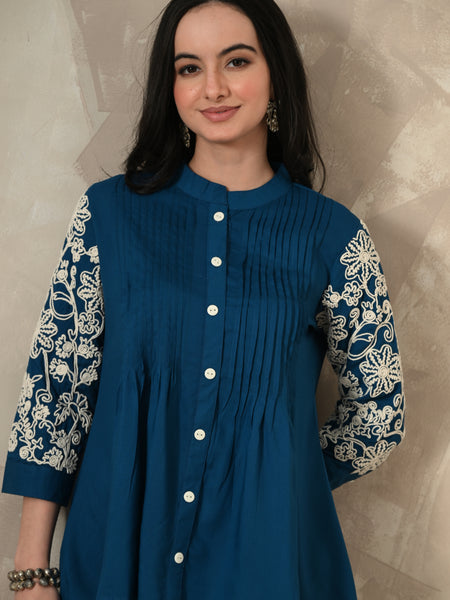 Blue Embroidery Co-ords