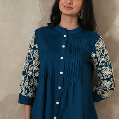 Blue Embroidery Co-ords