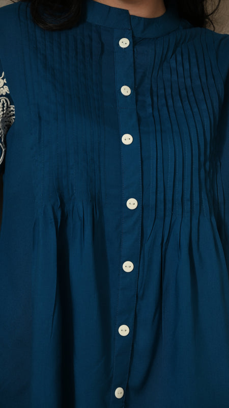 Blue Embroidery Co-ords