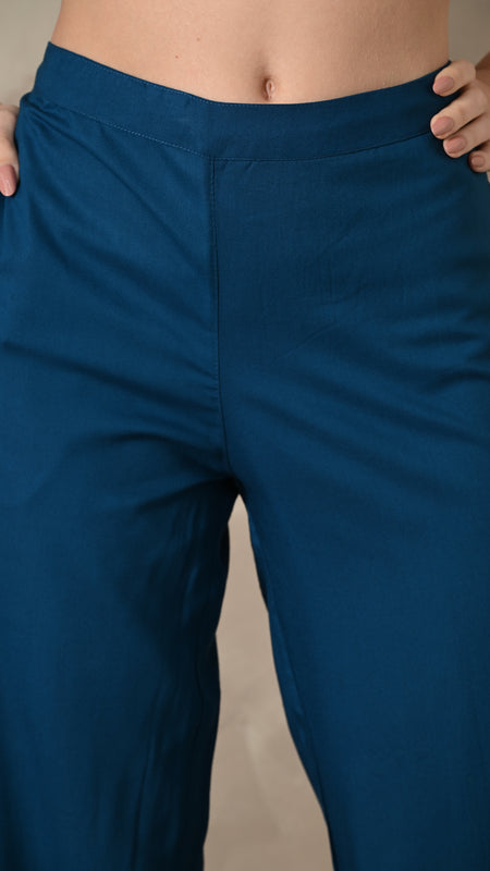 Blue Embroidery Co-ords