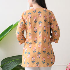 Chikkoo tulip Pure Cotton Casual 3/4th Sleeves Top for women