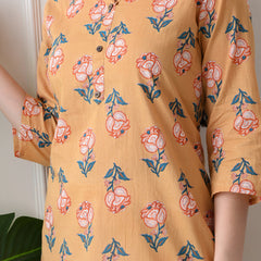 Chikkoo tulip Pure Cotton Casual 3/4th Sleeves Top for women