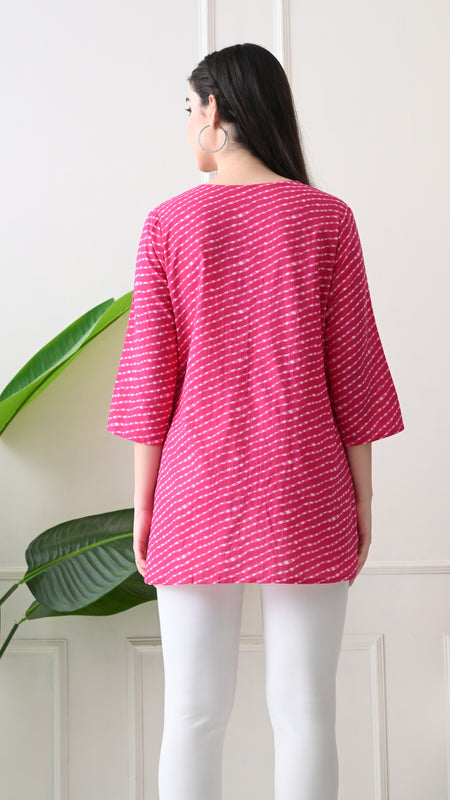 Rani Mothra Pure Cotton Casual 3/4th Sleeves Top for women