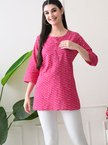 Rani Mothra Pure Cotton Casual 3/4th Sleeves Top for women