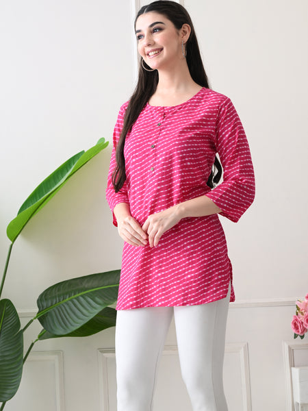 Rani Mothra Pure Cotton Casual 3/4th Sleeves Top for women