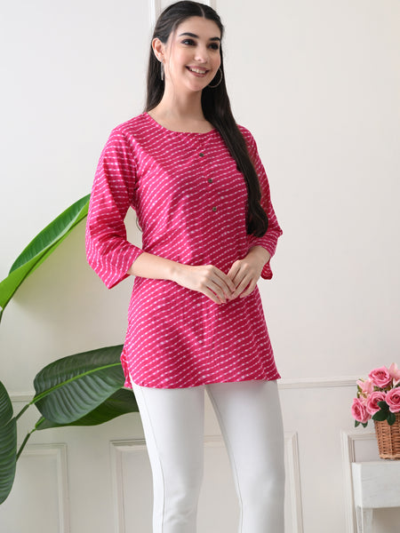 Rani Mothra Pure Cotton Casual 3/4th Sleeves Top for women