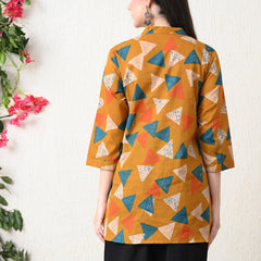 Honey Geometry Pure Cotton Casual 3/4th Sleeves Top for women