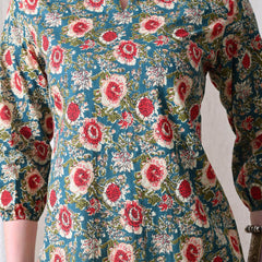 Green SunflowerJal Pure Cotton Casual 3/4th Sleeves Top for women