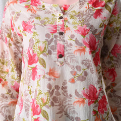 Pink Garden Pure Cotton Casual 3/4th Sleeves Top for women