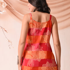 Orange Pink Checks