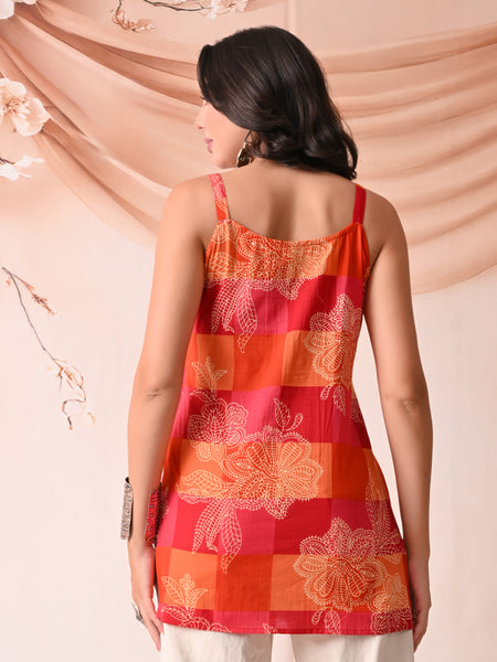Orange Pink Checks