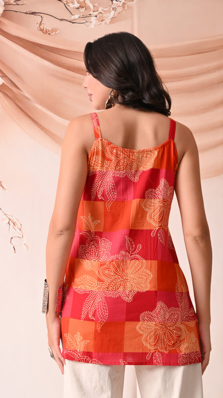 Orange Pink Checks