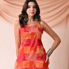 Orange Pink Checks