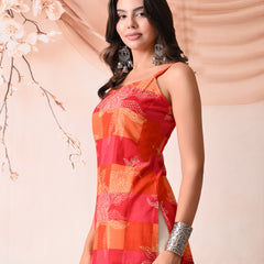 Orange Pink Checks