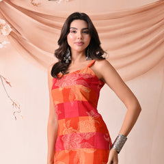 Orange Pink Checks