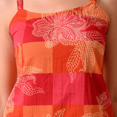 Orange Pink Checks