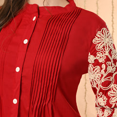 Maroon Embroidery CordSet