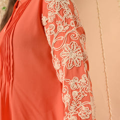 Peach Embroidery CordSet