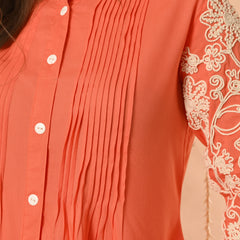 Peach Embroidery CordSet