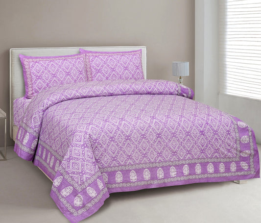 King Cotton Purple Square Mandala