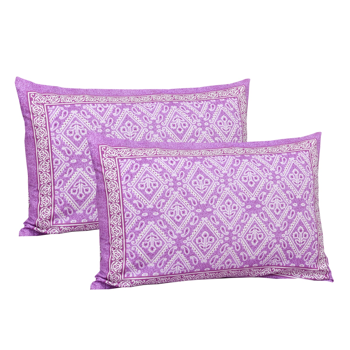 King Cotton Purple Square Mandala