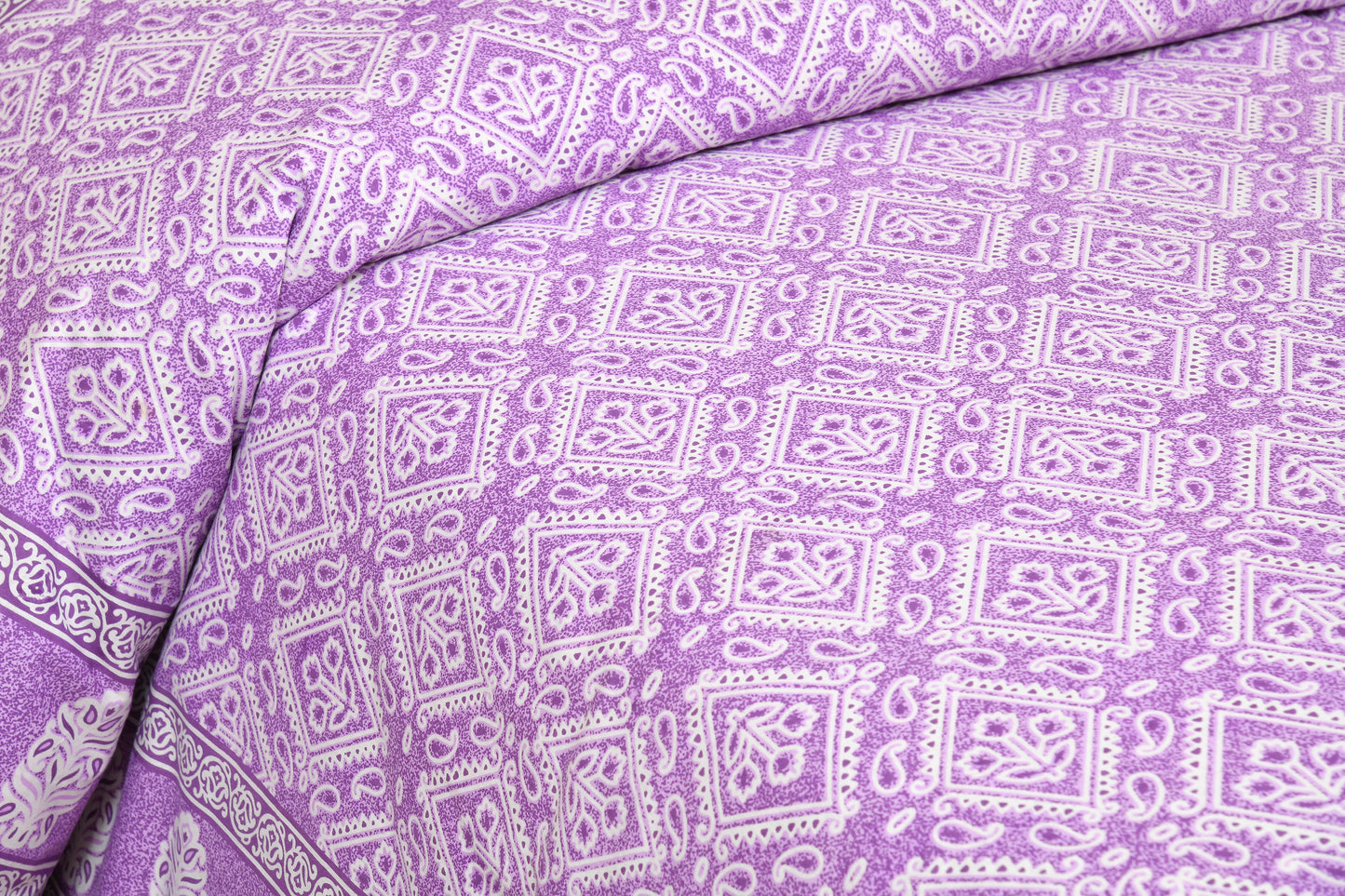 King Cotton Purple Square Mandala